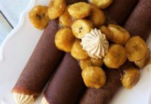 Kakao palačinke sa šamom i bananama